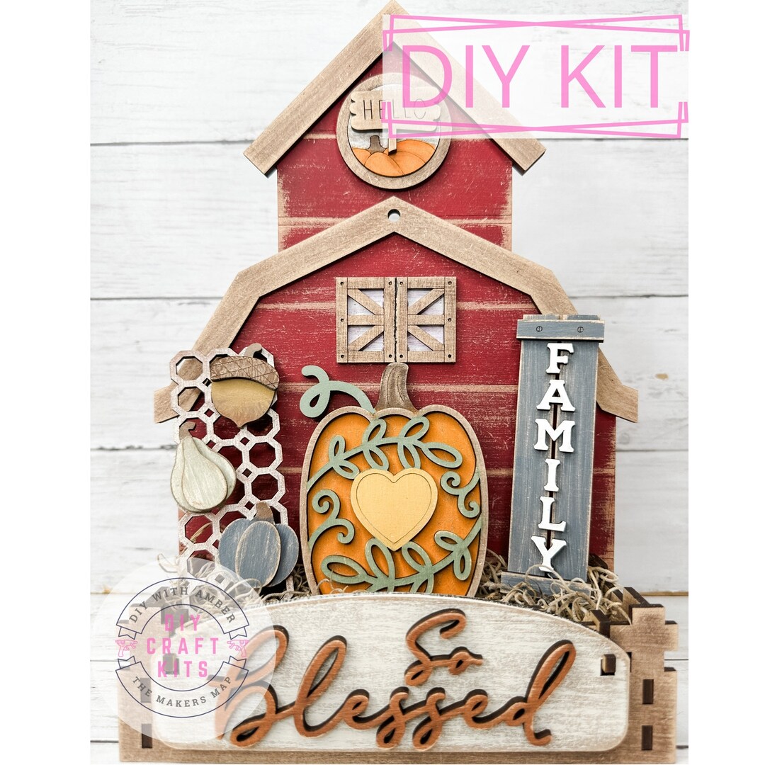 So Blessed Insert DIY Craft KIT Interchangeable Box Bases | Rustic ...