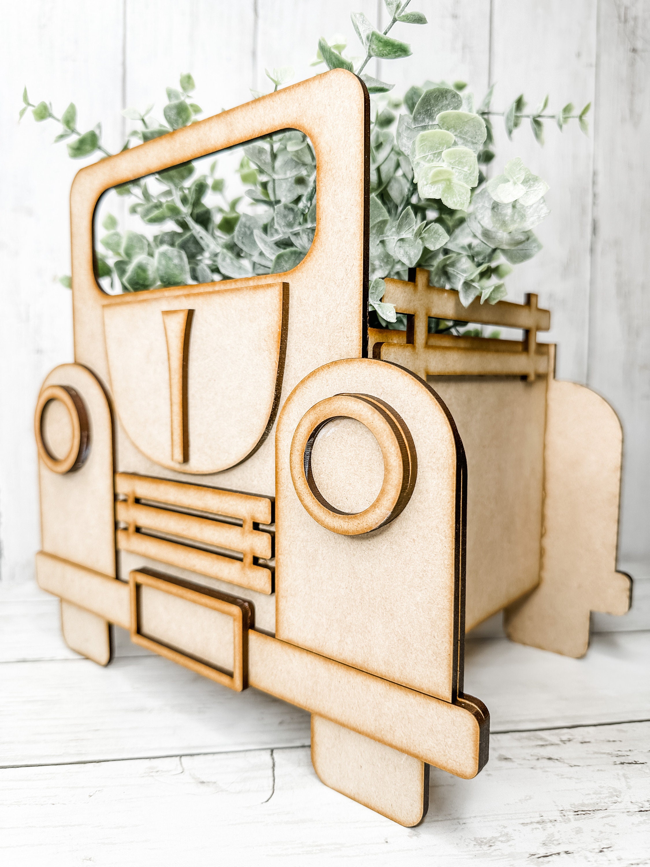 Vintage Truck Planter Box DIY Craft Kit Shelf Decor Etsy