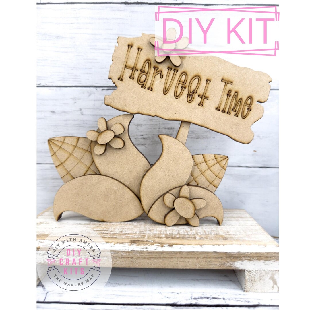 Harvest Time Corn Shelf Sitter DIY Craft Kit | Fall Mantle Decor ...