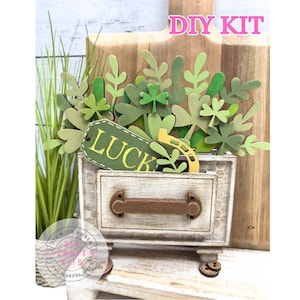 St. Patrick’s insert for Interchangeable Drawer Base DIY Kit | Irish Shelf Sitter | Mantle Decor | Interchangeable Seasonal Decor ck3243