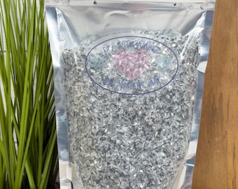 16 oz Mirror 1-3 mm Irregular Crushed Broken Glass, Broken Glass for Resin, Glass Geode, Resin Art Materials, Glass Chips Shattered