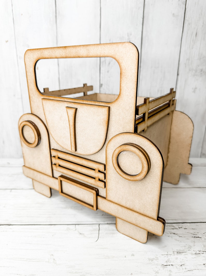 Vintage Truck Planter Box DIY Craft Kit Shelf Decor Etsy