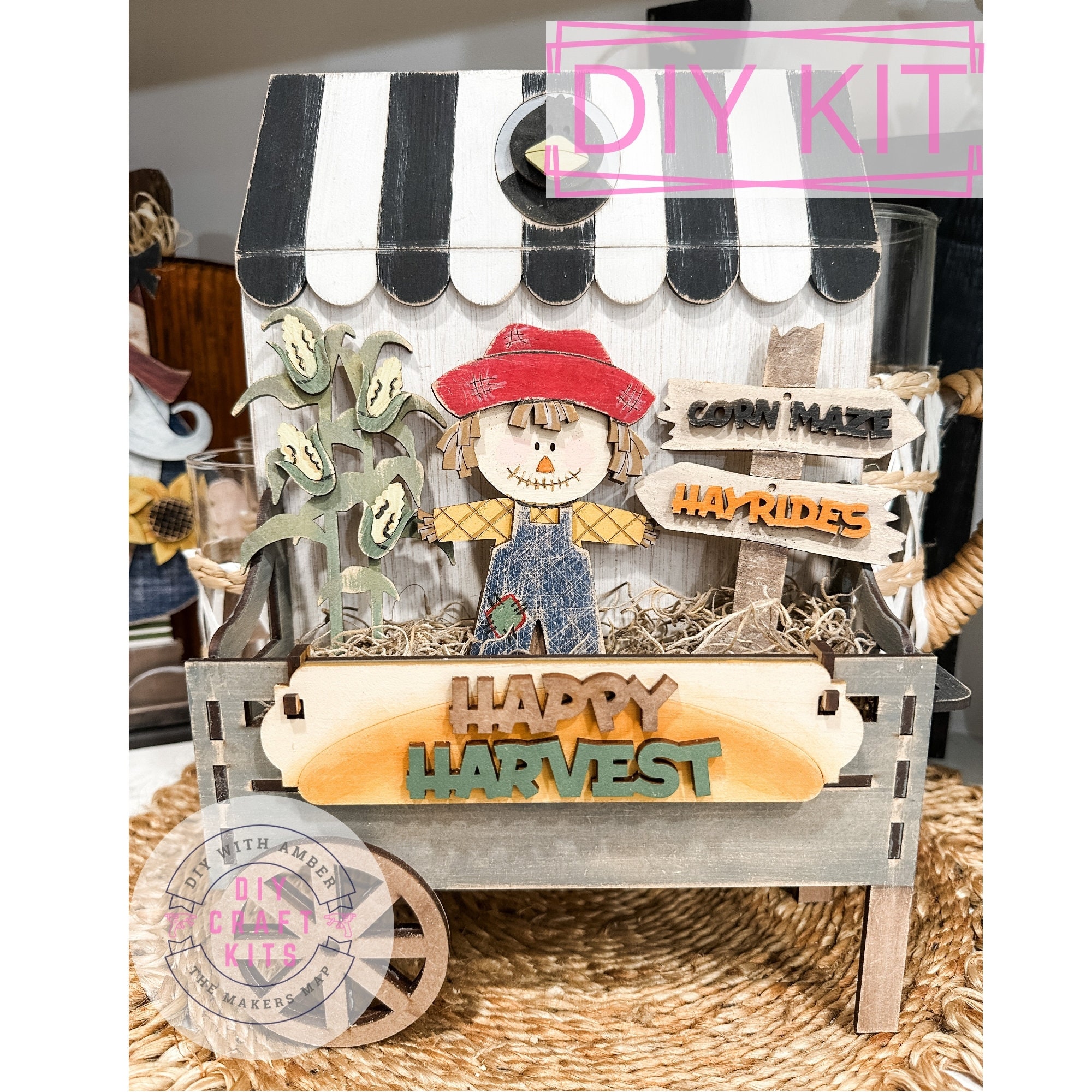 Happy Harvest Insert DIY Craft KIT Interchangeable Box Bases Rustic…