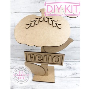 Pumpkin Topper for Sign Post Base Interchangeable DIY Craft Kit | Seasonal Decoration | Pumpkin Patch Decor | Wooden Pumpkin Blank Cutout