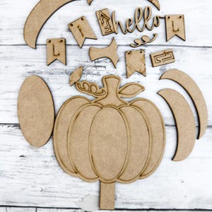 Hello Fall Pumpkin Insert for Interchangeable Spindle Base | Fall Cozy ...