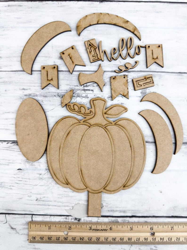 Hello Fall Pumpkin Insert for Interchangeable Spindle Base | Fall Cozy ...