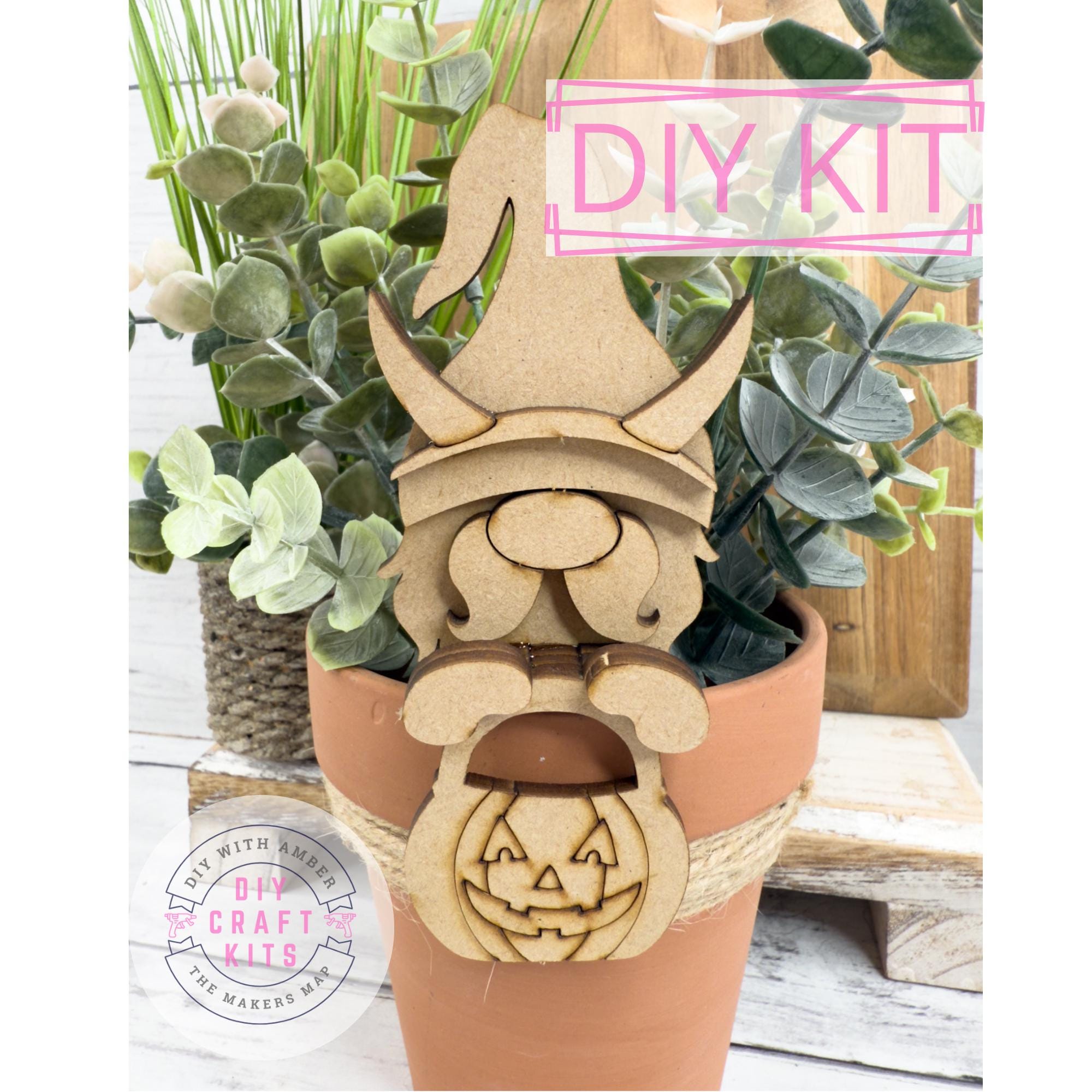 42 Adorable Gnome Crafts for Kids They Can't Help But Love! 22 Horns Gnome with Candy Bucket Hugger DIY Craft Kit Halloween Mantle…