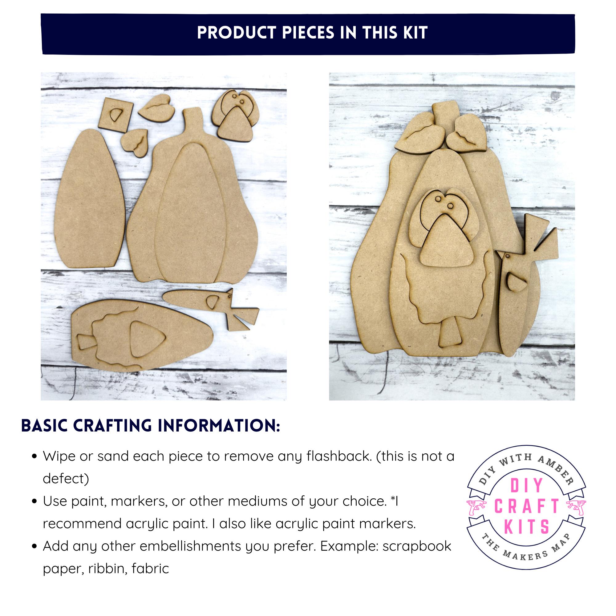 Silly Pumpkin Jack O Lantern DIY Craft Kit | Fall Mantle Decor | Autumn ...