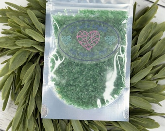 2 oz Tree Top Green 1-3 mm Irregular Crushed Broken Glass, Shattered Glass for Resin, Glass Geode, Resin Art Materials, Glass Chips