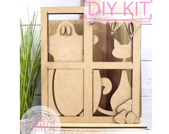 Halloween Window DIY Craft Kit | Unique Halloween Decor | Indoors Halloween Decorations | Spooky Season Window Shelf Sitter | ck2528