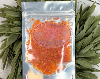 2 oz Sunset Glow Orange 1-3 mm Irregular Crushed Broken Glass, Shattered Glass for Resin, Glass Geode, Resin Art Materials, Glass Chips
