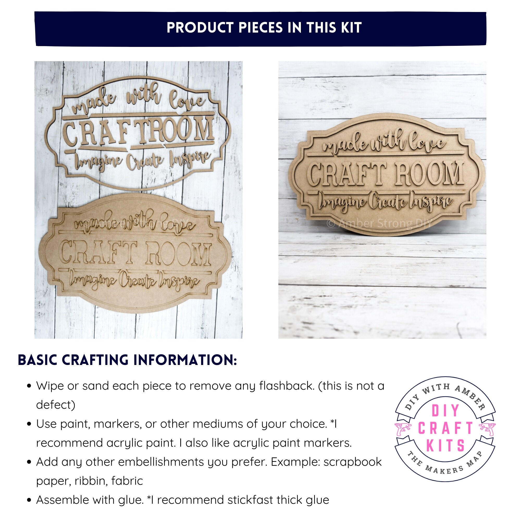 Sign Craftinr R Craft Room Sign DIY Kit | Adult Crafting | Craft Room Decor | Crafter ...