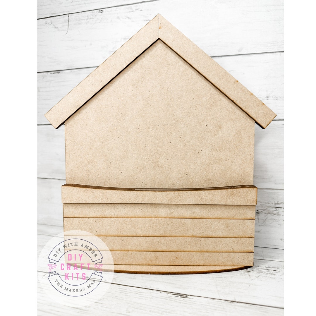 My House Insert House Base for Interchangeable Slot Inserts DIY Craft Kit | Rustic ...