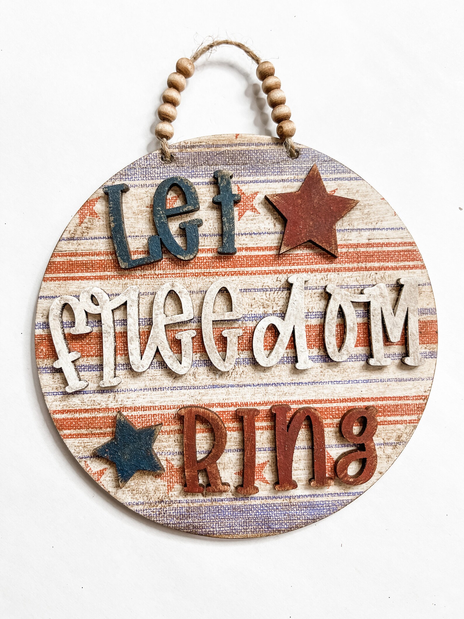 Let Freedom Ring Sign DIY Craft Kit | 5 Inch Round Patriotic Sign ...