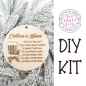 Christmas in Heaven Empty Chair Memorial DIY Ornament | Sentimental Xmas Tree Decoration | Holiday Remembrance Gift | ck0504