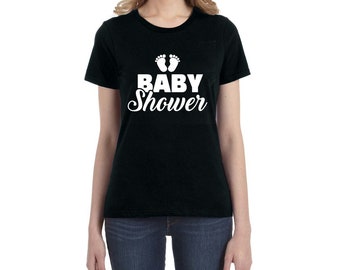 Baby Shower T-shirt | Black and White