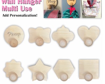 Stocking Holder, Personalized, Mini-Backpack Holder, Hair Bow Holder, 8 Shapes, Personalized holder, Velcro command Hook, multi-purpose.