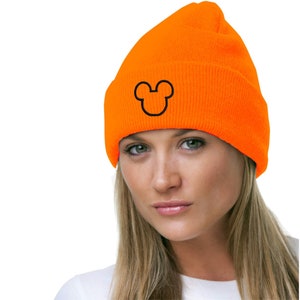 Halloween Mouse Puff Embroidered Beanie