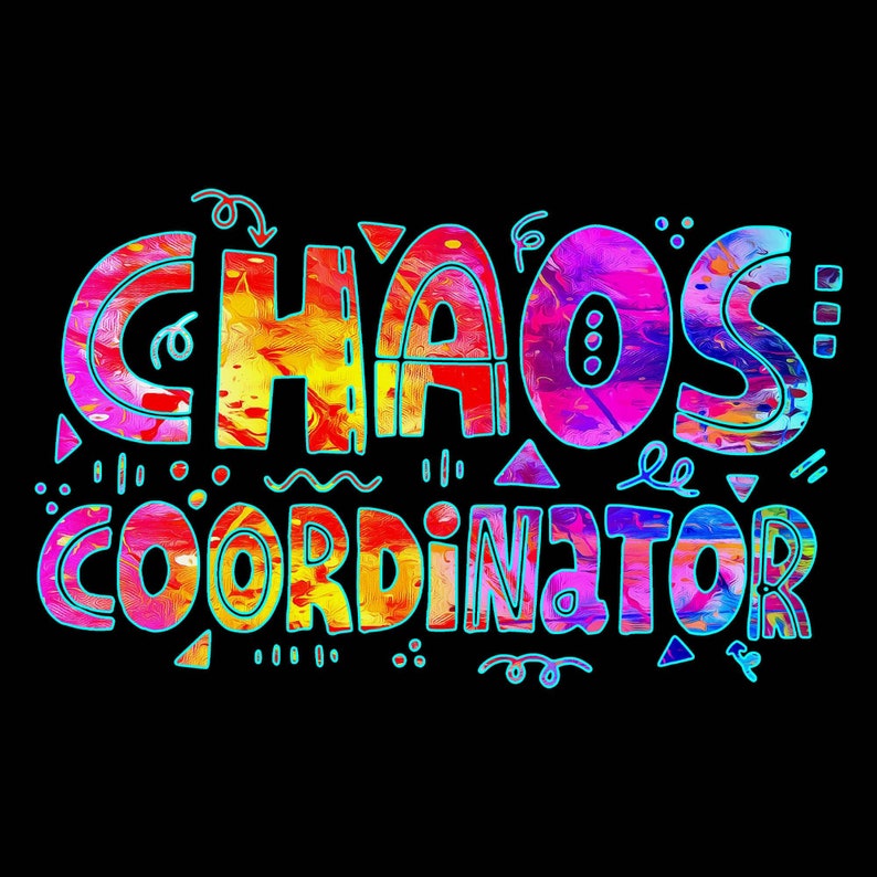 Chaos Coordinator Mom Inspired T-shirt Black & White image 5