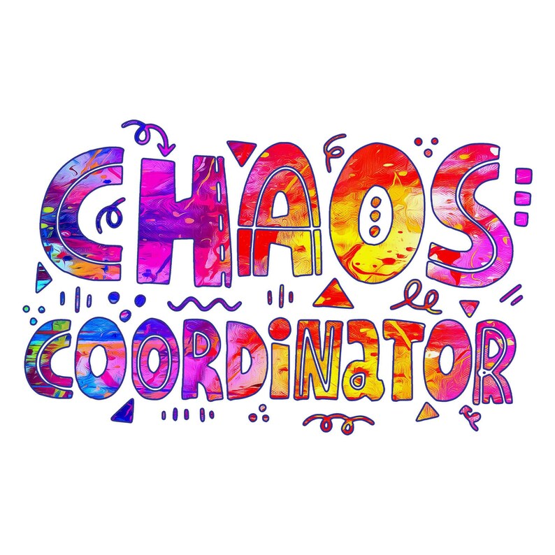 Chaos Coordinator Mom Inspired T-shirt Black & White image 3