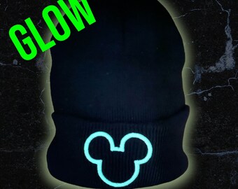 Glow in the Dark Mouse Stitch Puff Beanie