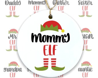 Elf Family Holiday Ornament