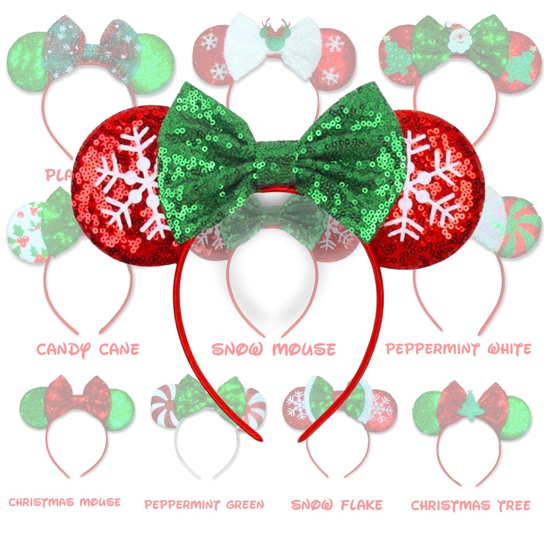 Magic Mouse Sequin Christmas Headband Ears, 9 Styles to Choose From