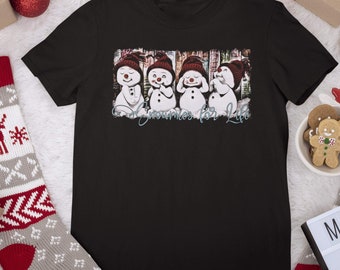 Snowmies for Life Holiday T-shirt | Black