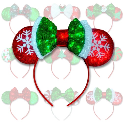 Magic Mouse Sequin Christmas Headband Ears, 9 Styles To Choose From, Holiday Ears