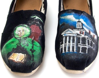 Custom Hand Painted Haunted Mansion Shoes