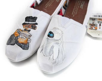 Custom Hand Painted Wall-E Wedding Shoes