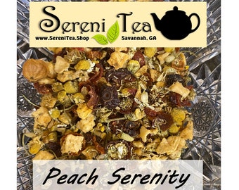 Peach Serenity Loose Leaf Tea - Our 1 oz. resealable fresh-pack makes about 14 delicious cups!