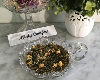 Minty Comfort Loose Leaf Tea - Our 1 oz. resealable fresh-pack makes about 14 delicious cups - with Shipping Included!