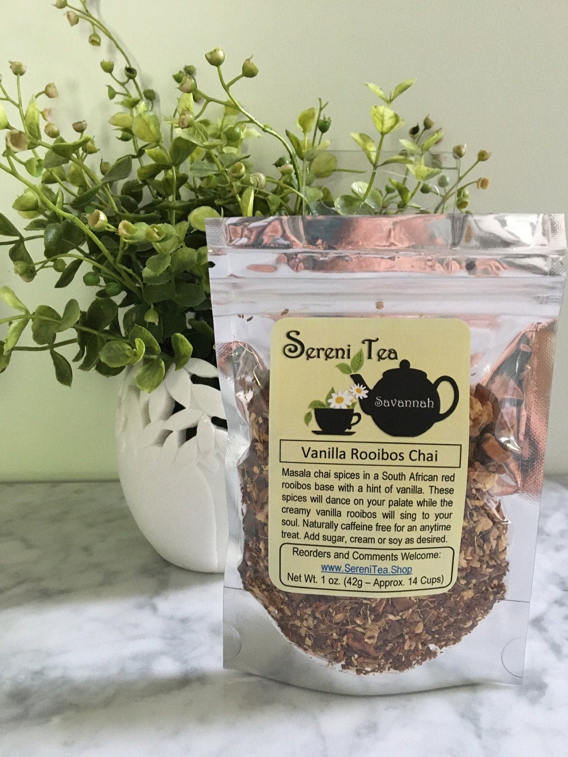 Vanilla Rooibos Chai Loose Leaf Tea Our 1 oz. resealable Etsy