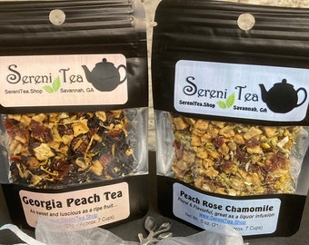 Loose Tea Sampler - Your Choice of Two Half-oz. Loose Leaf Teas with 15 Organic Tea Bags and shipping is Included!