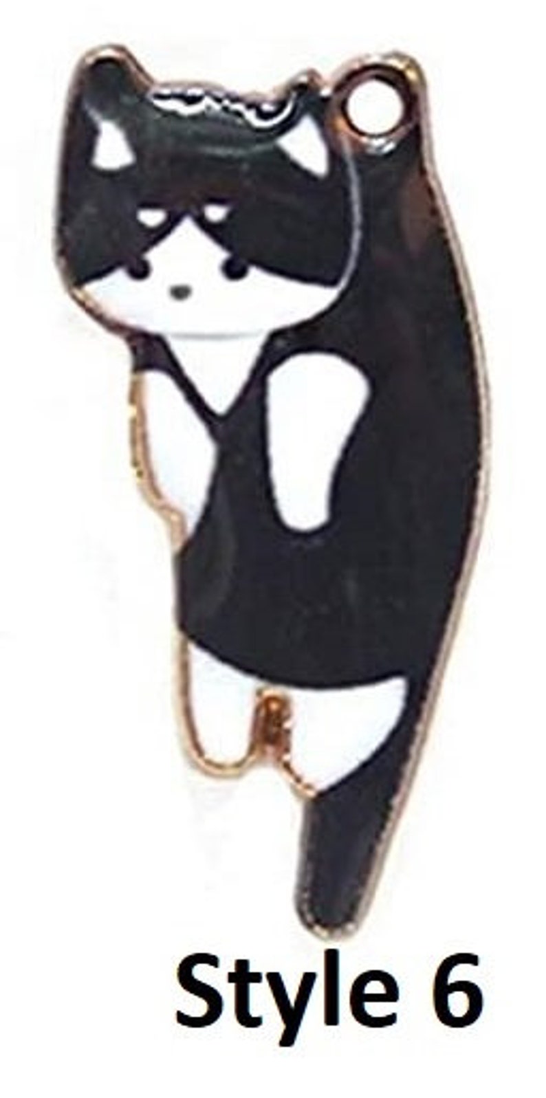 Tea Infuser with Hanging Kitty Enamel Charms in a lovely gift bag image 9