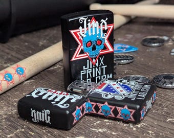 Custom UV-Printed and/or Laser Engraved flip-top windproof lighters