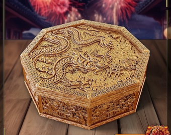 Year of the Dragon Dice Rolling Tray and Storage for TTRPG, Tabletop Role Playing Game Dice tray, Fantasy Game RPG, Chinese Dragon Container