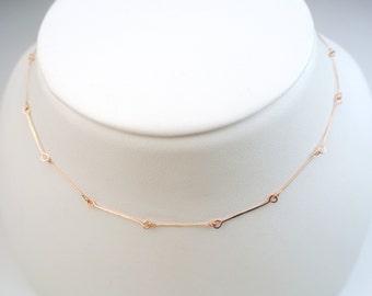 Dainty Rose Gold Necklace - Simple Rose Gold Chain - Delicate Rose Gold Necklace