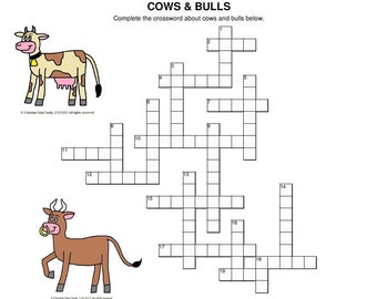 Cows & Bulls Crossword Puzzle