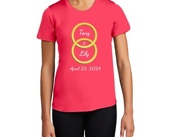 Custom Wedding Rings Ladies T-Shirt