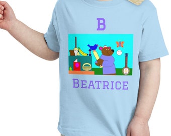 Animal Alphabet (Letter B) Custom Toddler T-Shirt