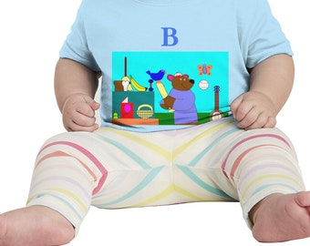 Alphabet des animaux (lettre B) T-shirt bébé personnalisé
