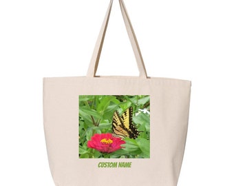 Custom Butterfly Jumbo Tote Bag