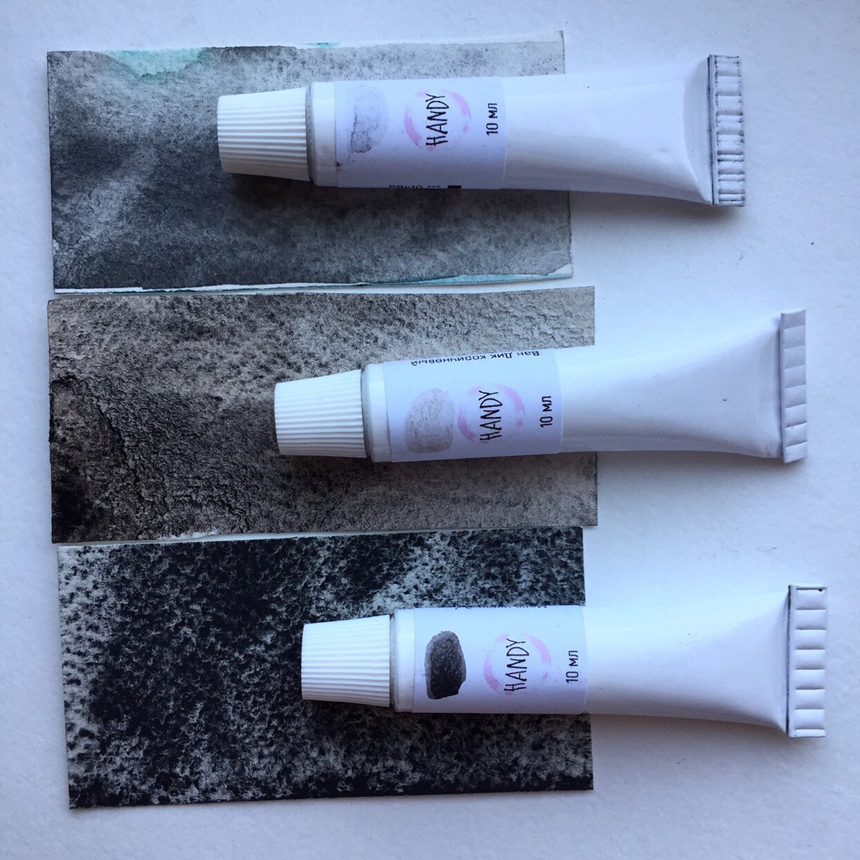 Handmade granulation watercolor paint set in tubes 3pcs Etsy