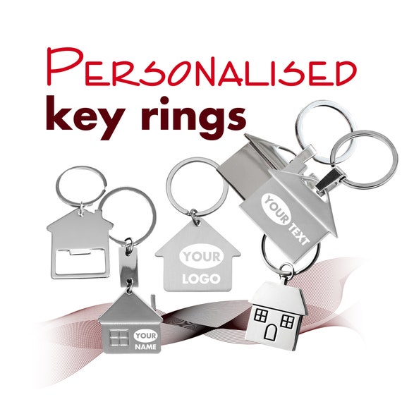Personalised Engraved House Keyring New Home Engraved House Number Free Delivery