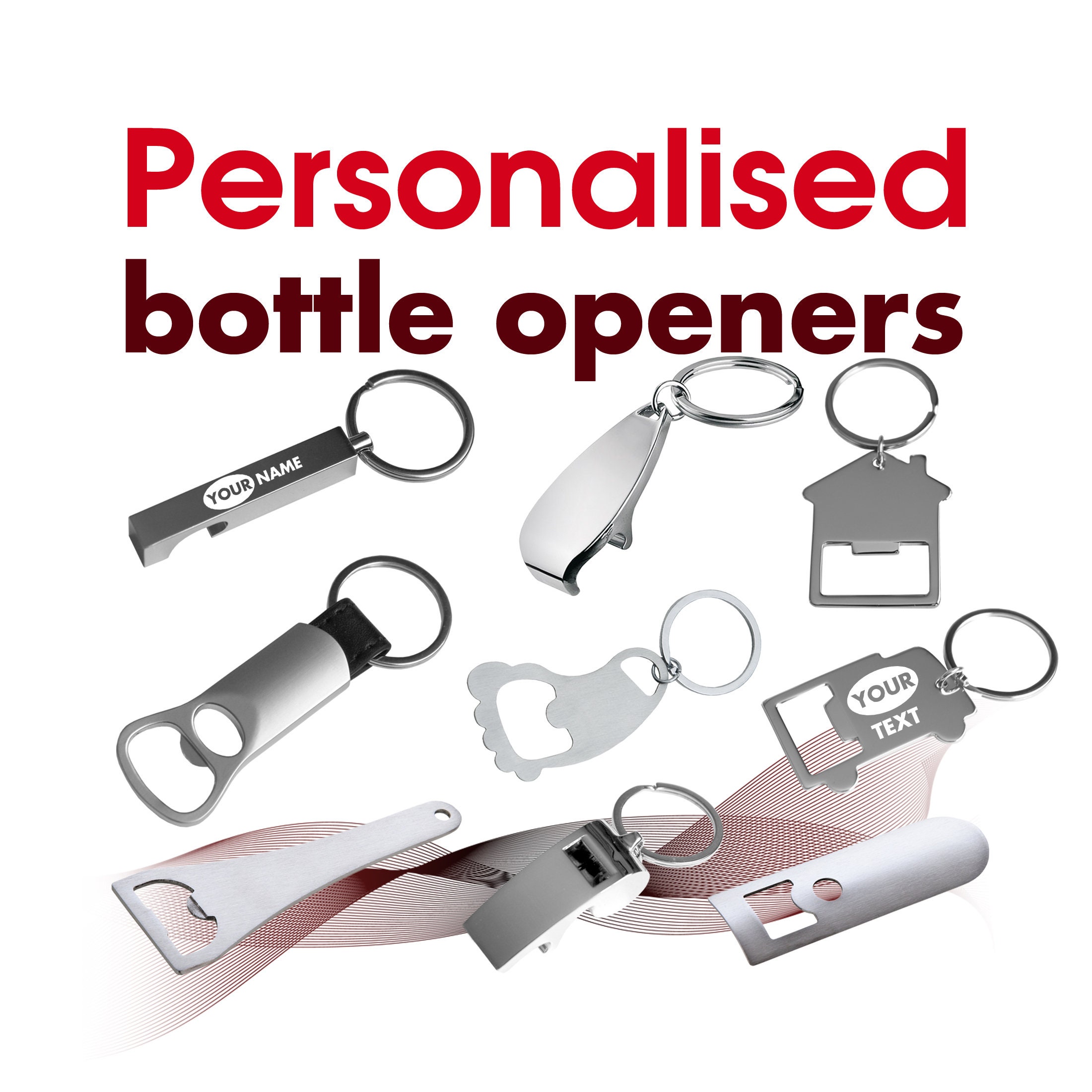 Personalised bottle opener engraved with custom text/logo Etsy