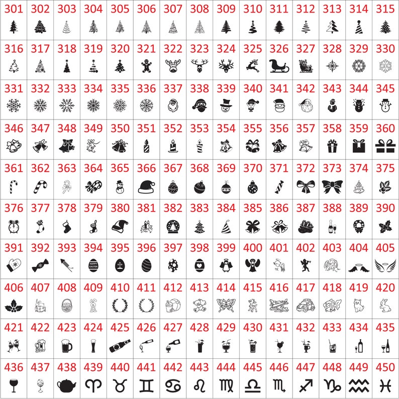 Puede incluir: Una colecci&oacute;n de ilustraciones vectoriales en blanco y negro con varios temas festivos y de temporada. Incluye &aacute;rboles de Navidad, copos de nieve, Pap&aacute; Noel, regalos y s&iacute;mbolos del zodiaco. Ideal para manualidades y proyectos de dise&ntilde;o.
