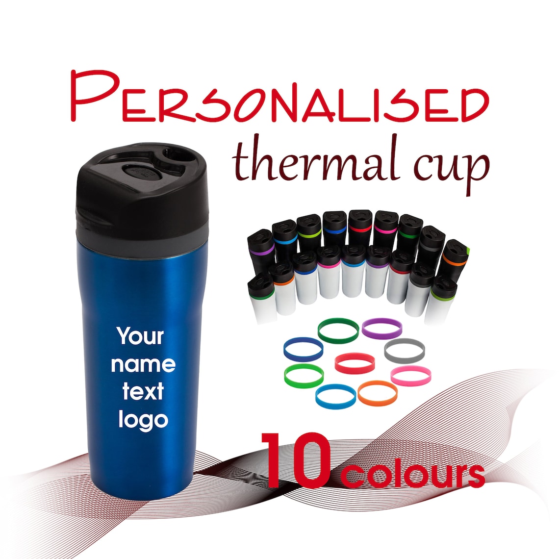 Personalised travel thermal cup 350 ml Etsy