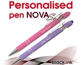 Promotional personalised soft metal pen NOVA Wedding pens Christmas gifts Teacher School leavers business pen Birthday Gift For him For her